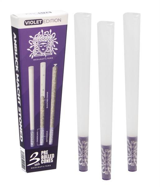 Medusa Pre-Rolled KS Cones mit ø6mm Aktivkohlefilter - VIOLET Edition